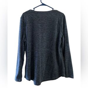 Blue heathered long sleeve shirt